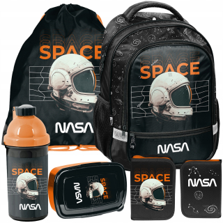 Viackomorový školský batoh Paso čierny, Odtiene oranžovej, Multicolor 19 l + 4 ďalšie produkty
